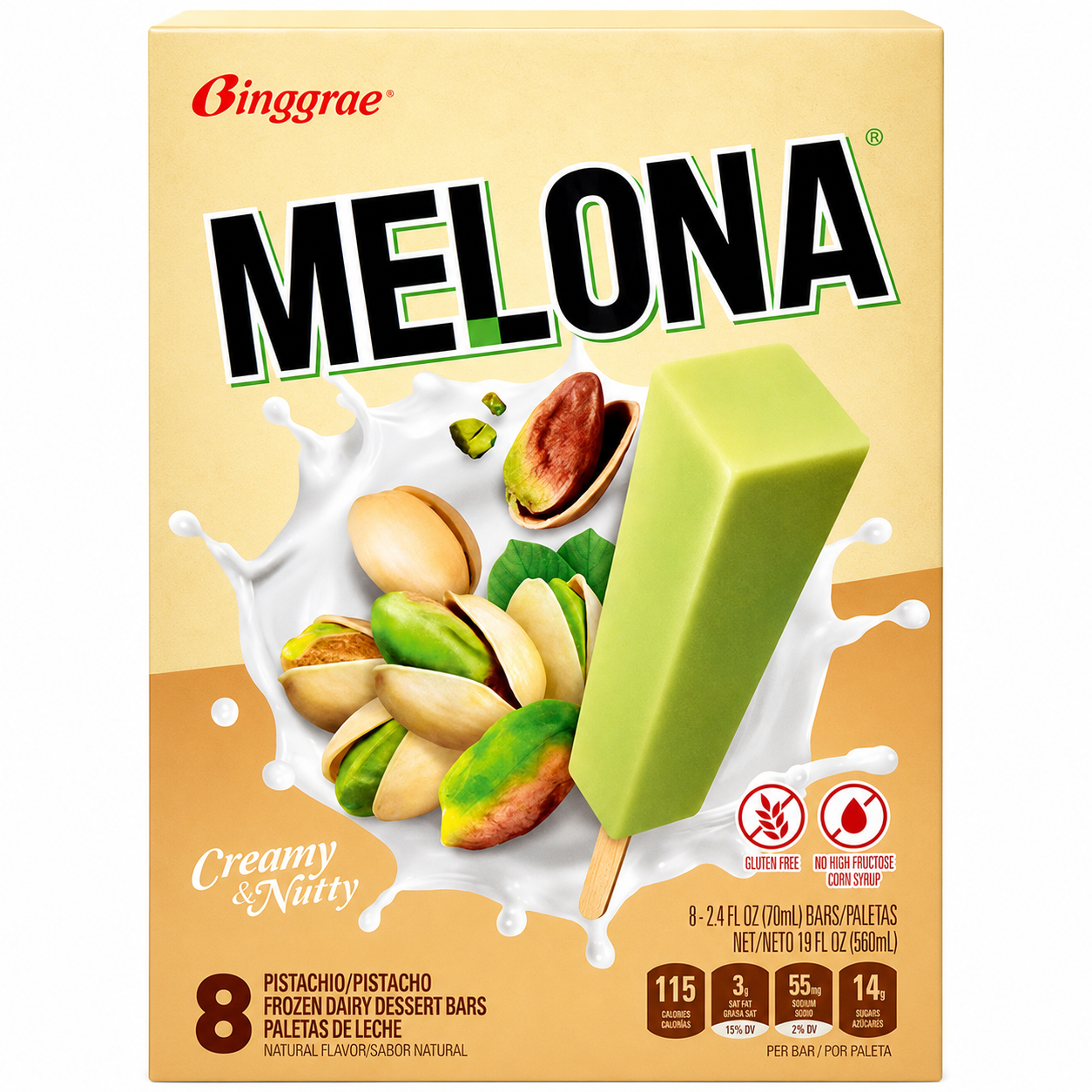 BINGGRAE MELONA I/B Pistacio 8x2.4oz