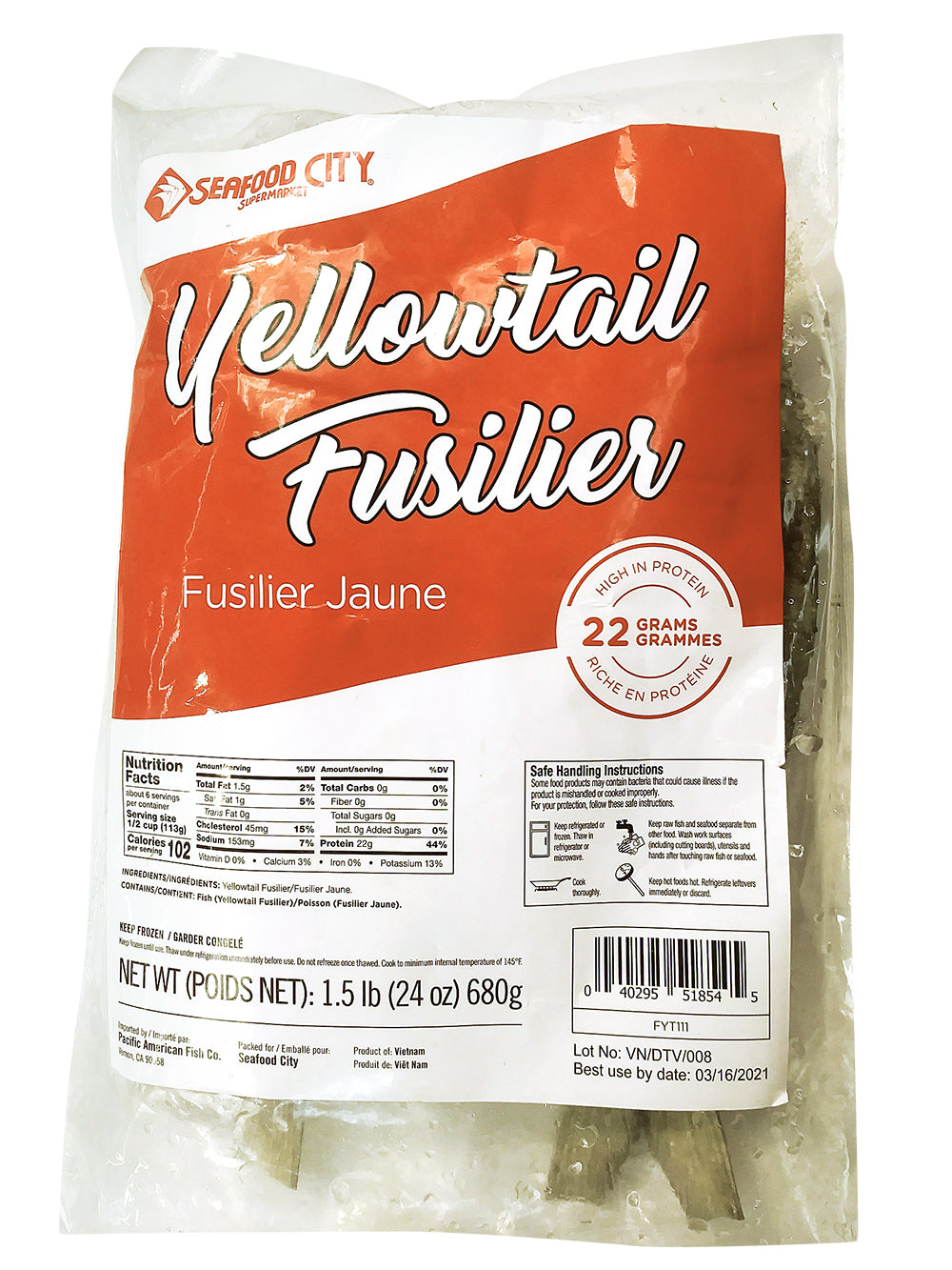 SFC Yellowtail Fusilier 1.5lbs 1.5lbs