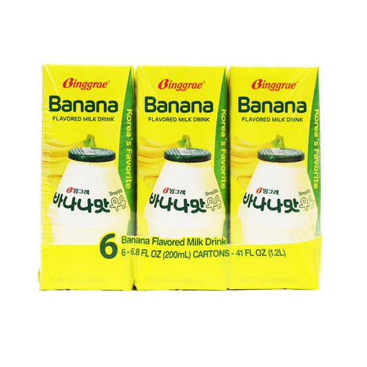 BINGGRAE Milk 6pk Banana 6x200ml