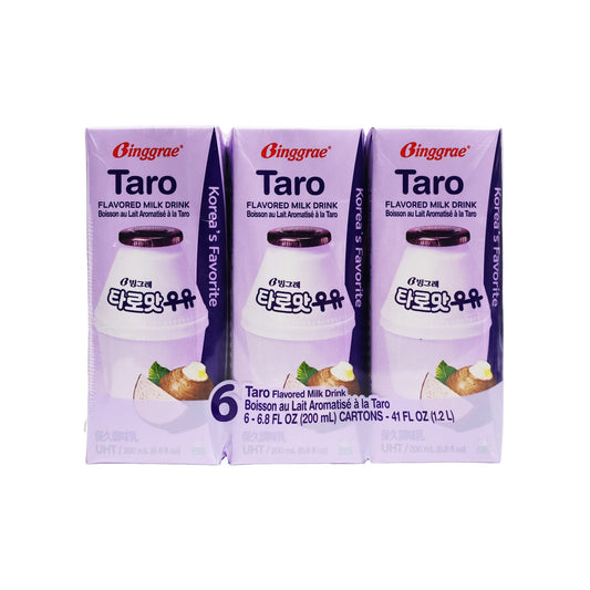 BINGGRAE MIlk 6pk Taro 6x200ml