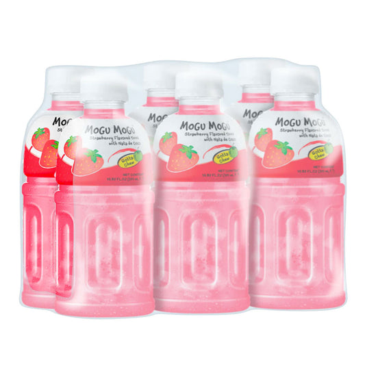 MOGUMOGU Juice 6pk Drnk Straw 6x320ml