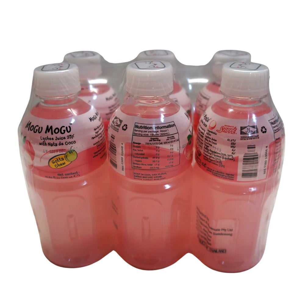MOGUMOGU Juice 6pk Drnk Lychee 6x320ml