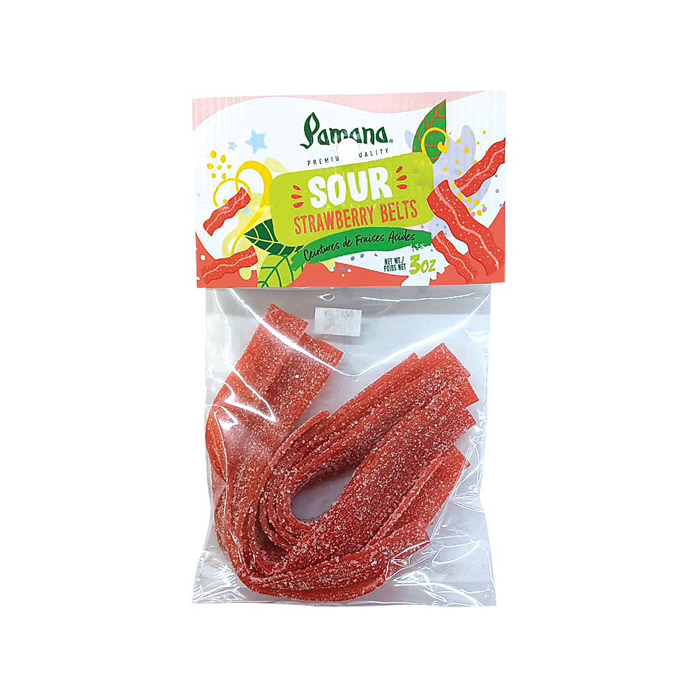 PAMANA Gummy Strawberry Belts 3oz