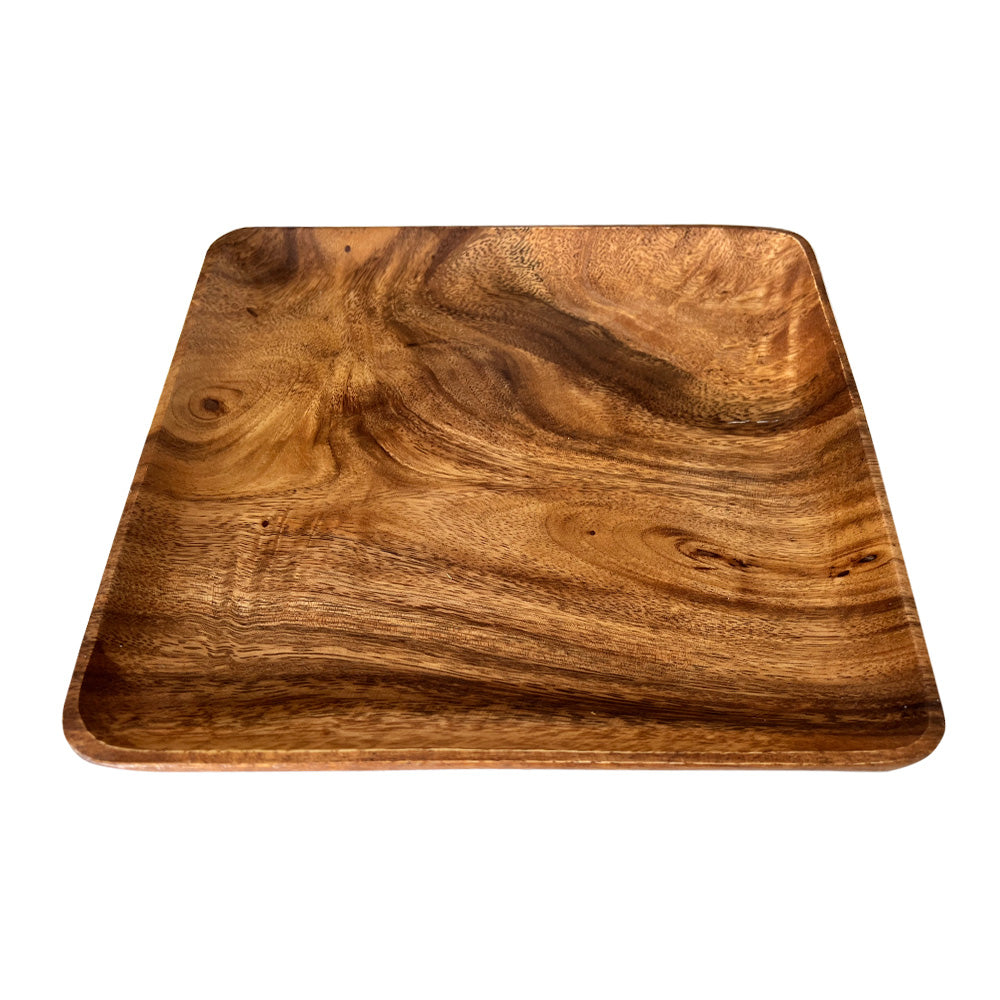 PA Acacia Wood Plate 10sq 1ct